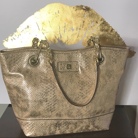 Anne Klein Handbags - Anne Klein Vegan Snakeskin Carryall